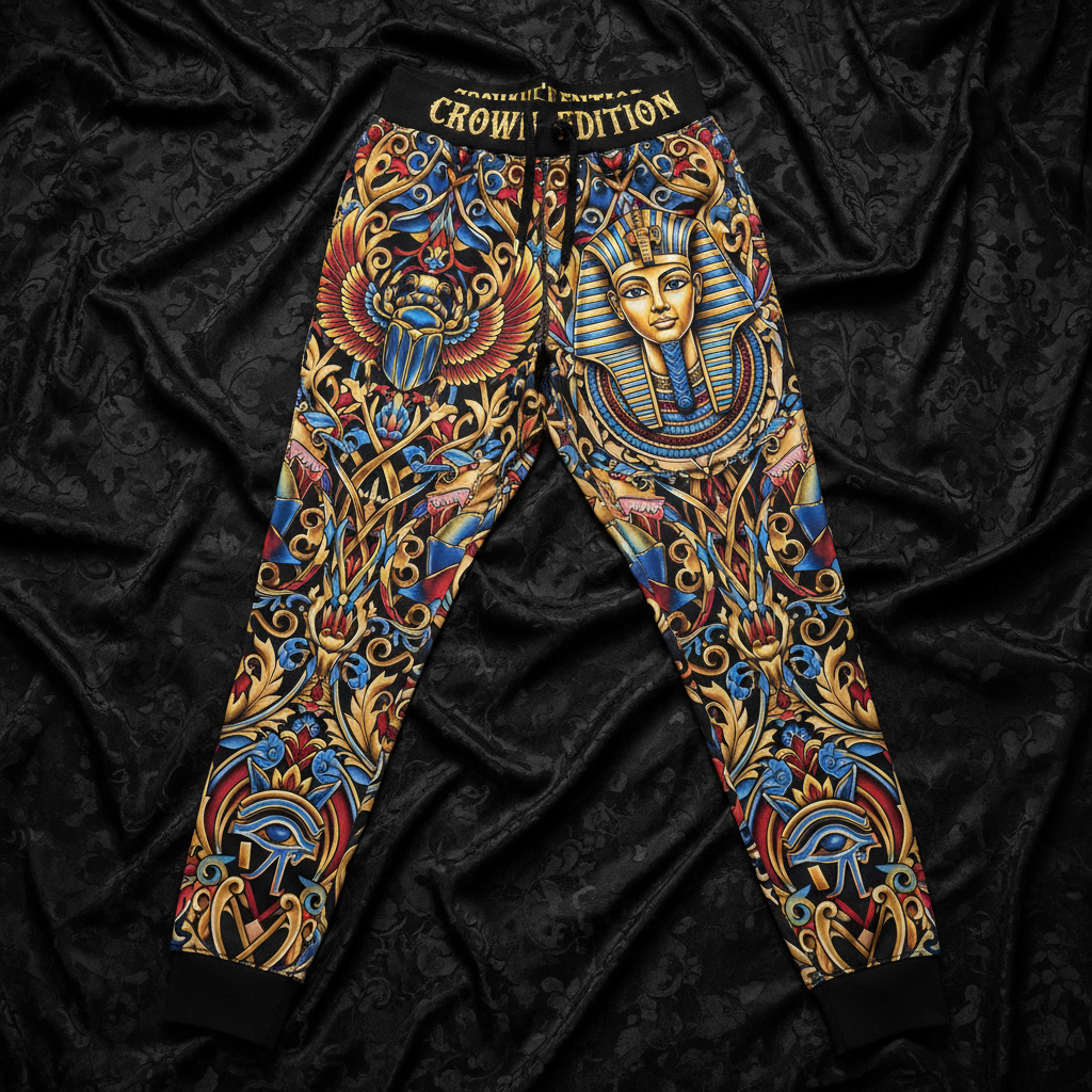 TITAN Crown Edition Tattoo Art Egyptian Pharaoh Joggers Women's Athletic Bottoms