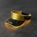 TITAN Cyber Gold Crown Athletic Visor flat lay