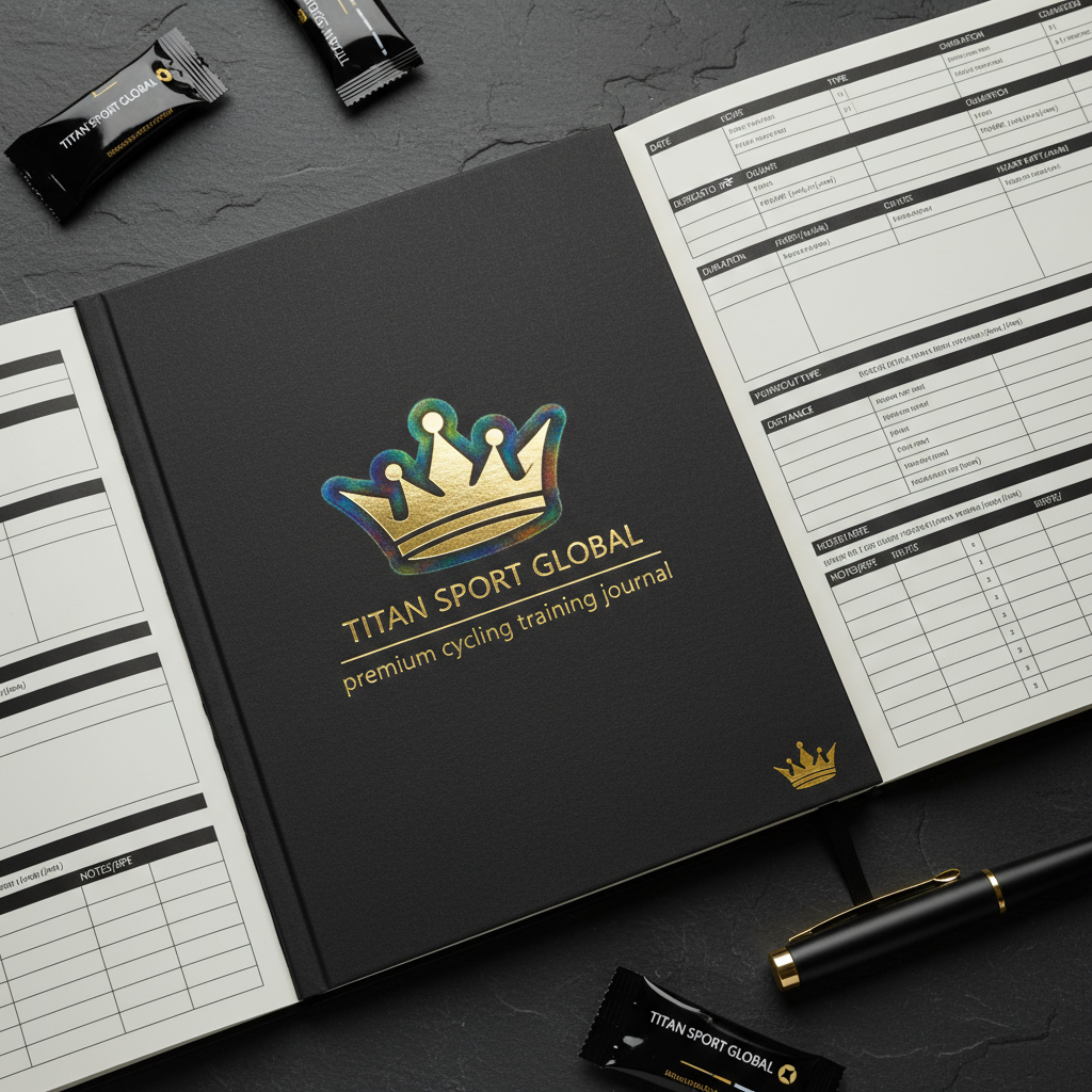 TITAN Crown Edition Cycling Training Journal Matte Black Gold
