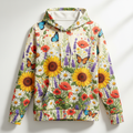TITAN Women's Performance Hoodie — Wildflower Meadow vibrant floral design