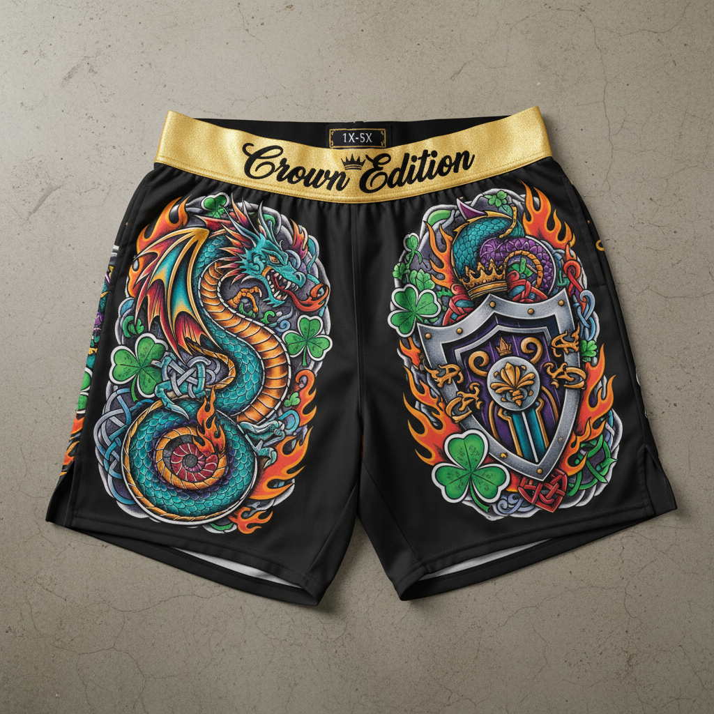TITAN Plus Men's Celtic Dragon Knot Shorts — Inclusive Crown Edition