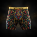 TITAN Plus Men's Ares War God Compression Shorts — Spiritual Crown Edition sizes 1X–5X