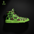 TITAN Luxury Sneaker — Cactus Tattoo Electric Lime Crown Edition