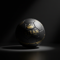 TITAN Handball Blackout Crown — matte black with gold crown logo