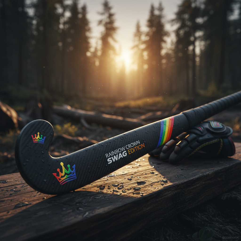 TITAN Off-Grid Field Hockey Stick Rainbow Crown SWAG Edition