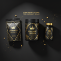 TITAN Pre-Workout Stack — Volcanic Crown Pre-Workout, Aurora Burst Energy Drink Mix & Focus Caps flat lay