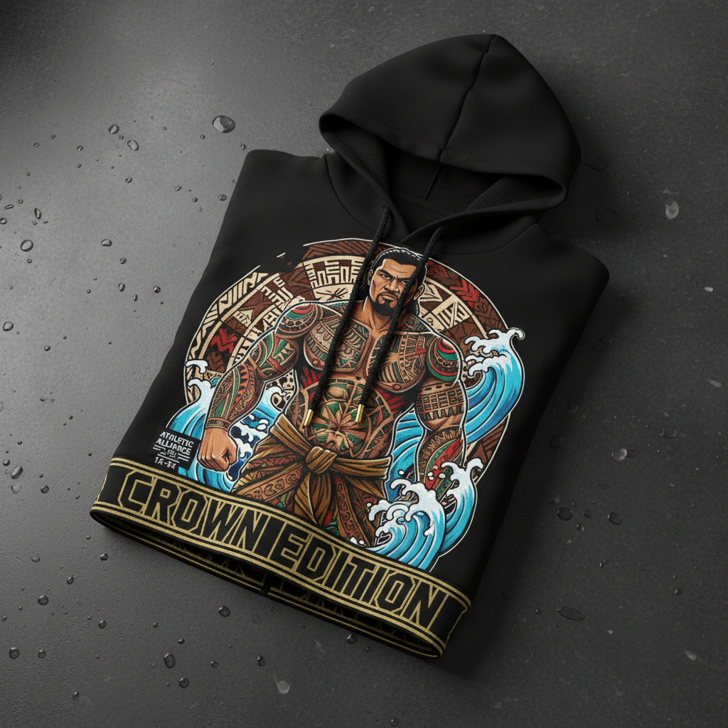 TITAN Plus Men's Samoan Pe’a Warrior Hoodie — Inclusive Crown Edition
