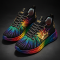 TITAN Women's Rainbow Crown Lifestyle Sneakers flat lay