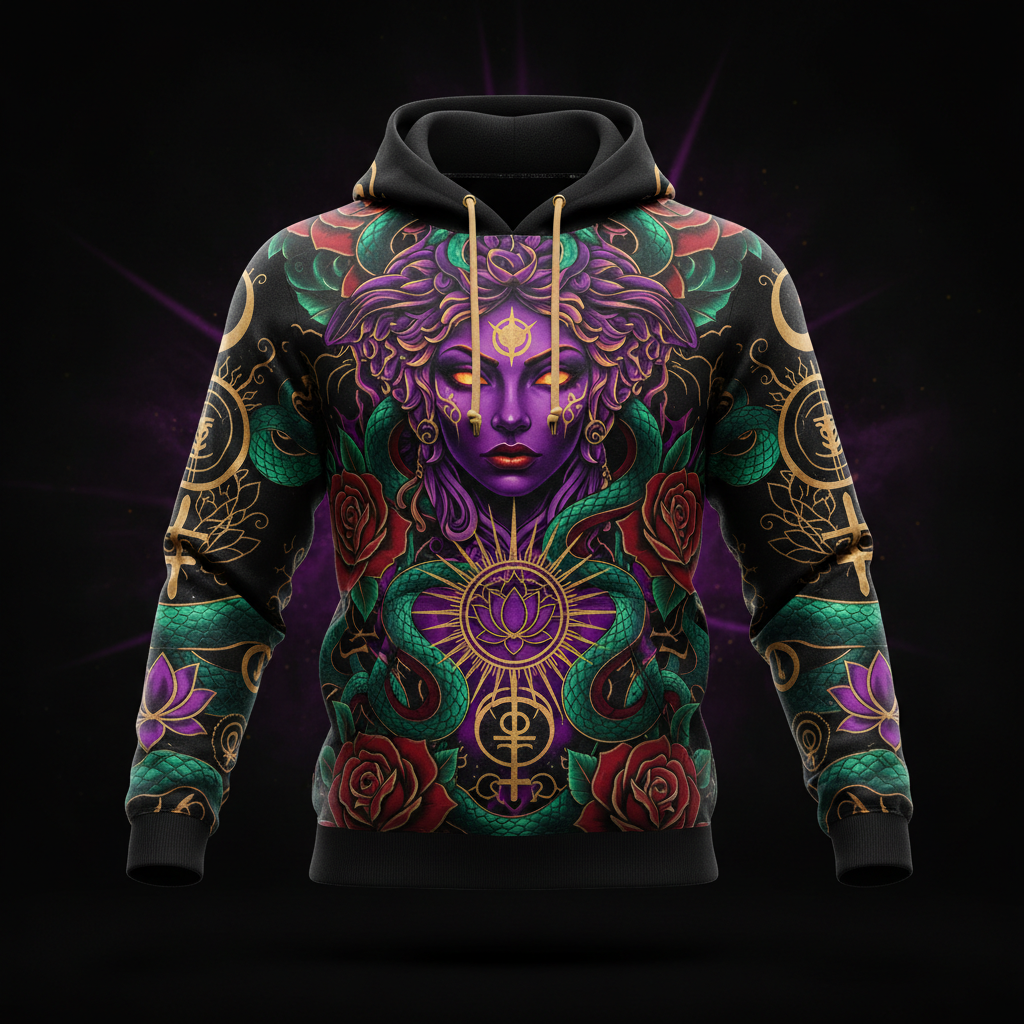 TITAN Plus Women's Medusa Goddess Hoodie — Spiritual Crown Edition sizes 1X–5X