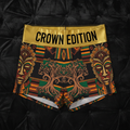 TITAN Crown Edition Tattoo Art African Tribal Shorts Women's Athletic Bottoms