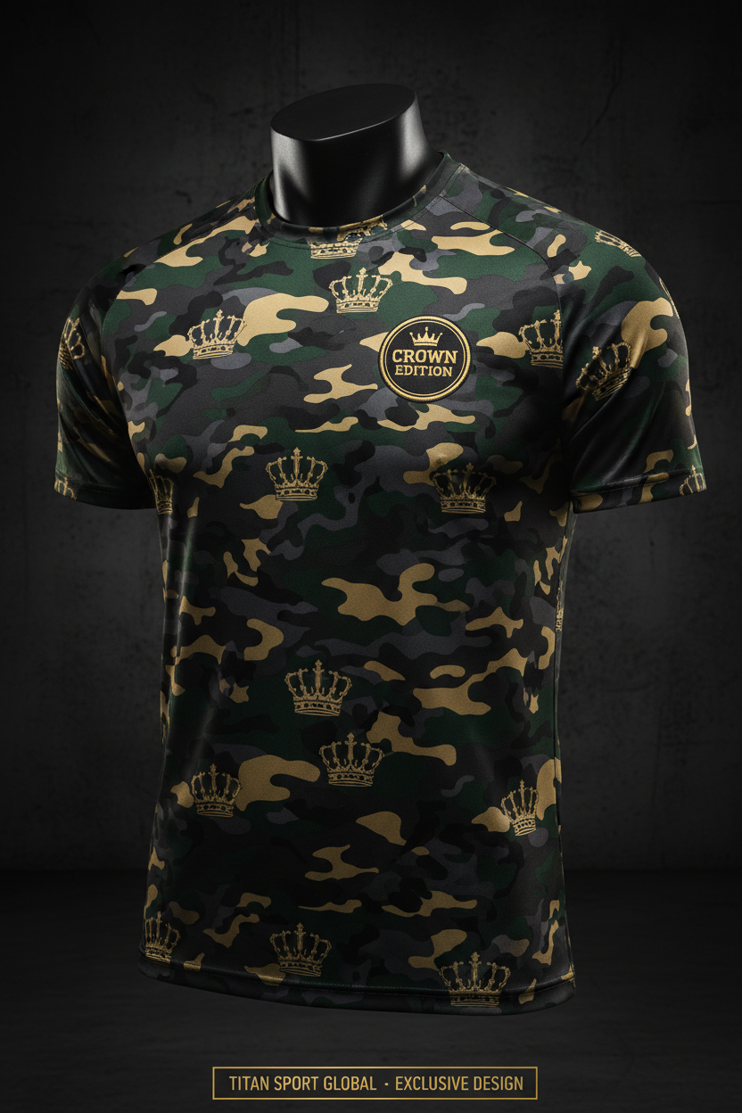 TITAN Men's Crown Camo Training Tee Royal Ops Edition