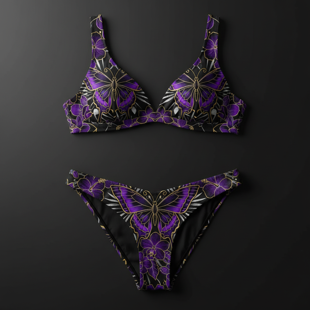 TITAN Women's Bikini Set Butterfly Queen Crown Edition
