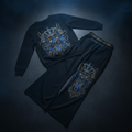 TITAN Women's Crown Edition Lounge Set Sapphire Blue Gold