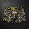 TITAN Crown Edition Men's White Lion Athletic Trunks — White & Gold
