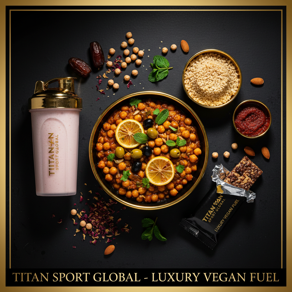 TITAN Crown Moroccan Chickpea Tagine vegan high-protein weekly monthly meal plan bundle