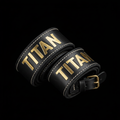 TITAN Hand Wraps - 1940 Champion premium black cotton with gold TITAN branding