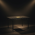 TITAN Lightweight Folding Camp Table Black & Gold