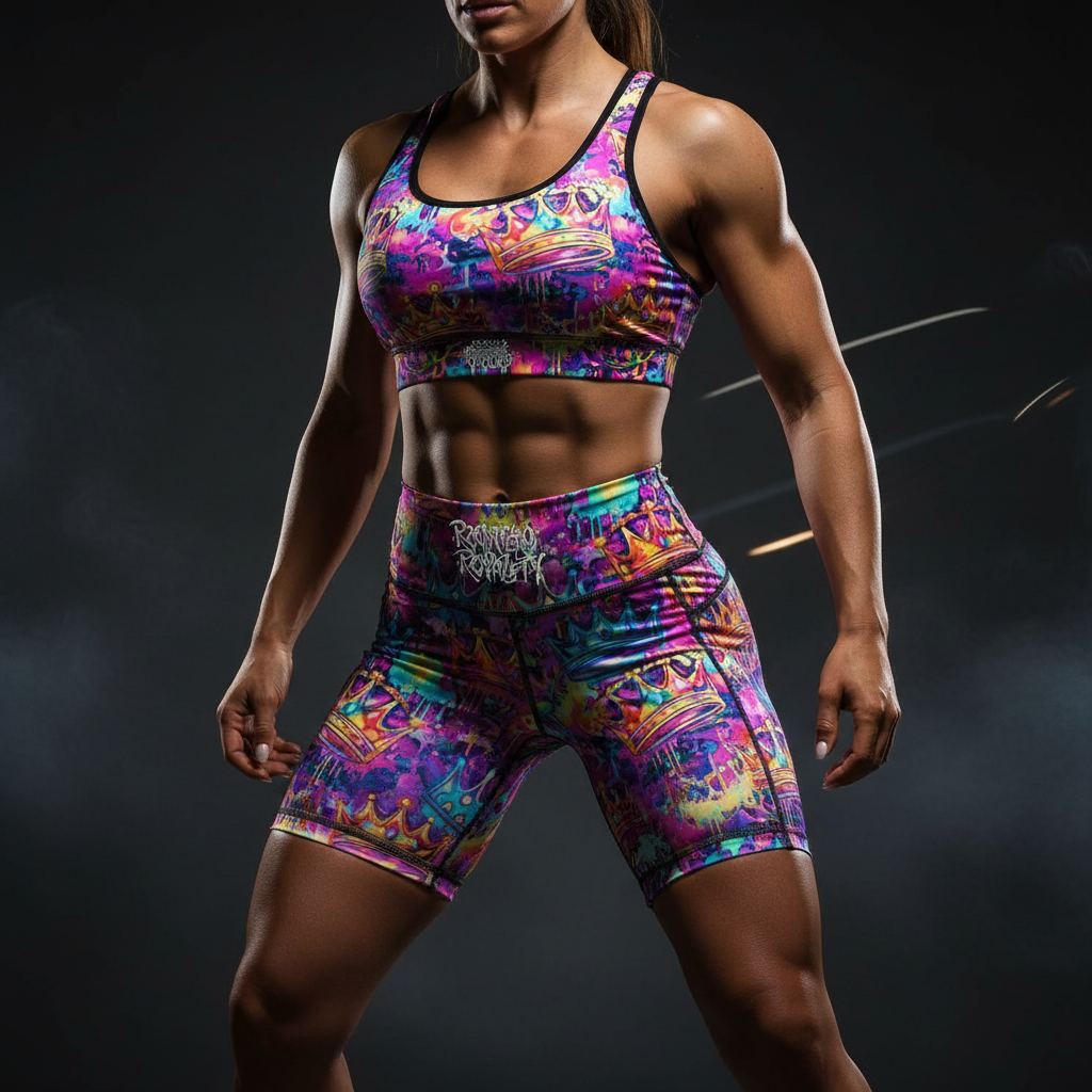 TITAN Women's Training Shorts — Rainbow Crown
