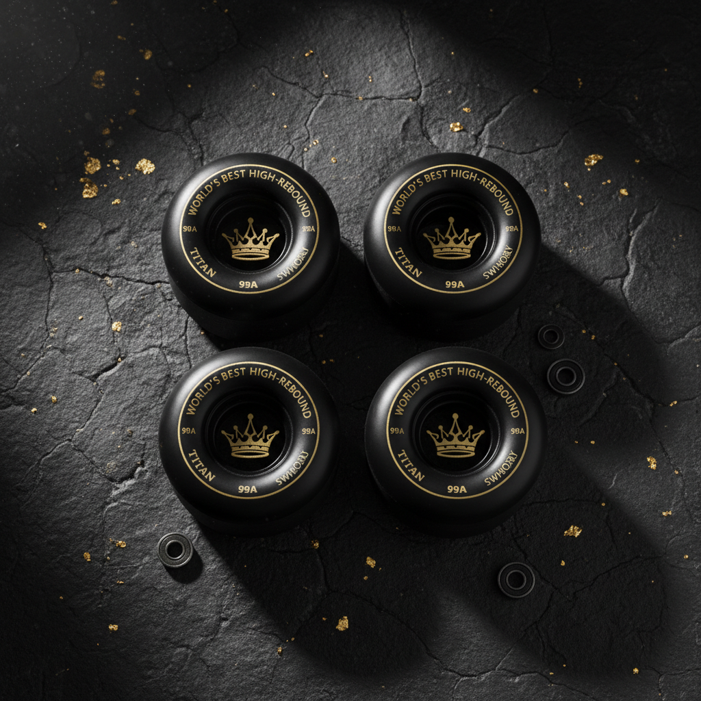 TITAN Crown Edition World's Best High-Rebound Skateboard Wheels