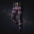 TITAN Women's Leggings — Angel Number 444 amethyst gold sacred geometry design
