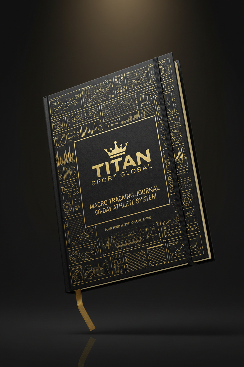 TITAN Macro Tracking Journal — Premium Black & Gold Geometric Design
