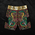 TITAN Crown Edition Tattoo Art Mesh Panel Bike Shorts Women's Athletic Bottoms