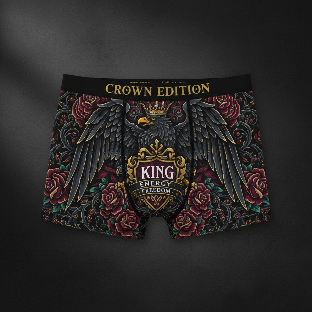 TITAN Men's Boxer Briefs Eagle King Crown Edition