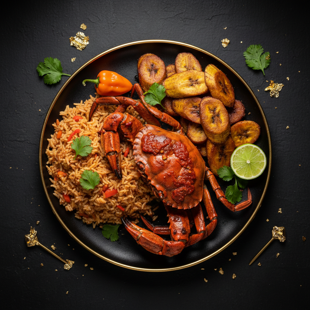 TITAN West African Grilled Crab & Plantain Seafood Lunch Plate