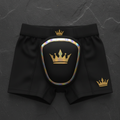 TITAN Crown Edition Rugby Groin Guard Matte Black Gold