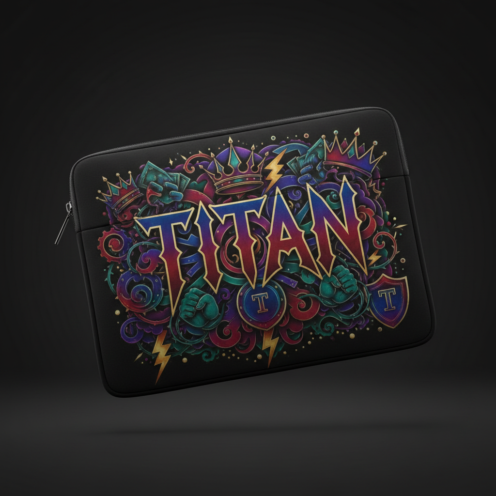 TITAN Laptop Sleeve — Crown Edition bold graphic protective carry case