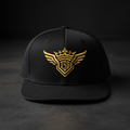 TITAN Midnight Black Crown Snapback flat lay