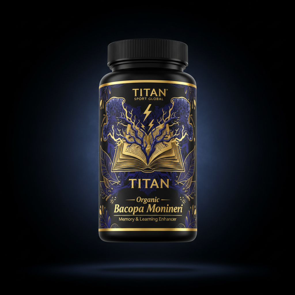 TITAN Organic Bacopa Monnieri - Memory & Learning Enhancer supplement bottle