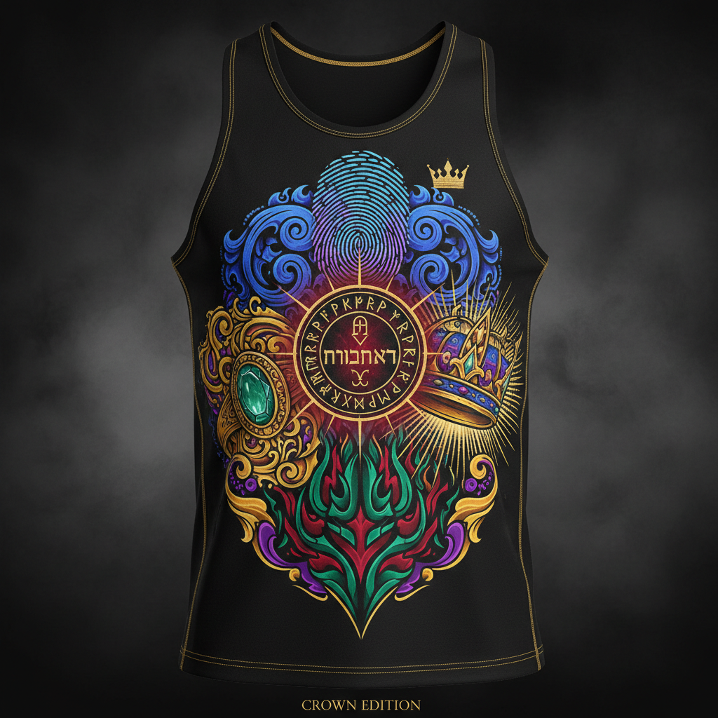 Marked By God Men's Tank — TITAN Crown Edition tattoo artwork