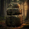 TITAN Pro Hunting Backpack 65L Camo & Gold