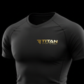 TITAN Performance T-Shirt - Black athletic tee with gold logo