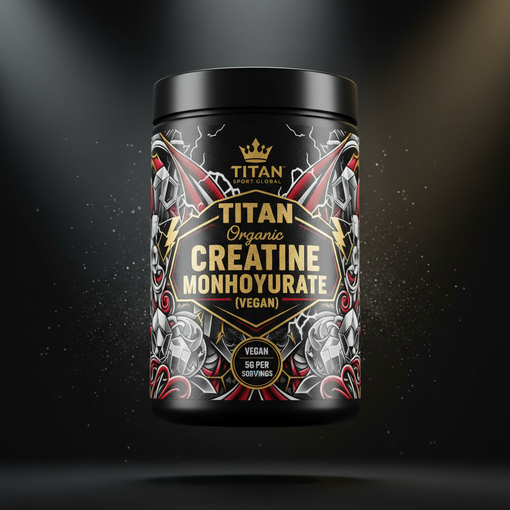 TITAN Organic Creatine Monohydrate Vegan - Pure Vegan Creatine Supplement