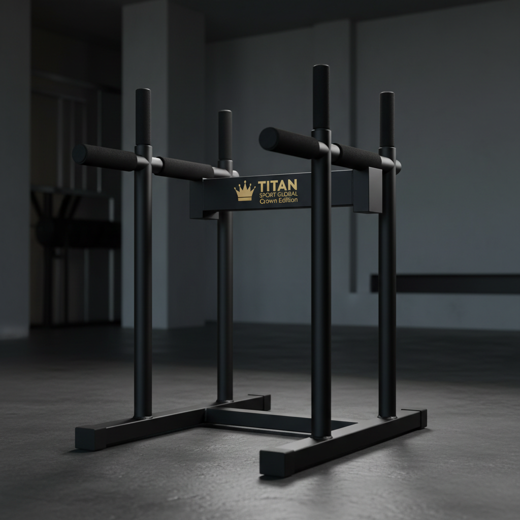 TITAN Crown Edition Freestanding Dip Station matte black gold