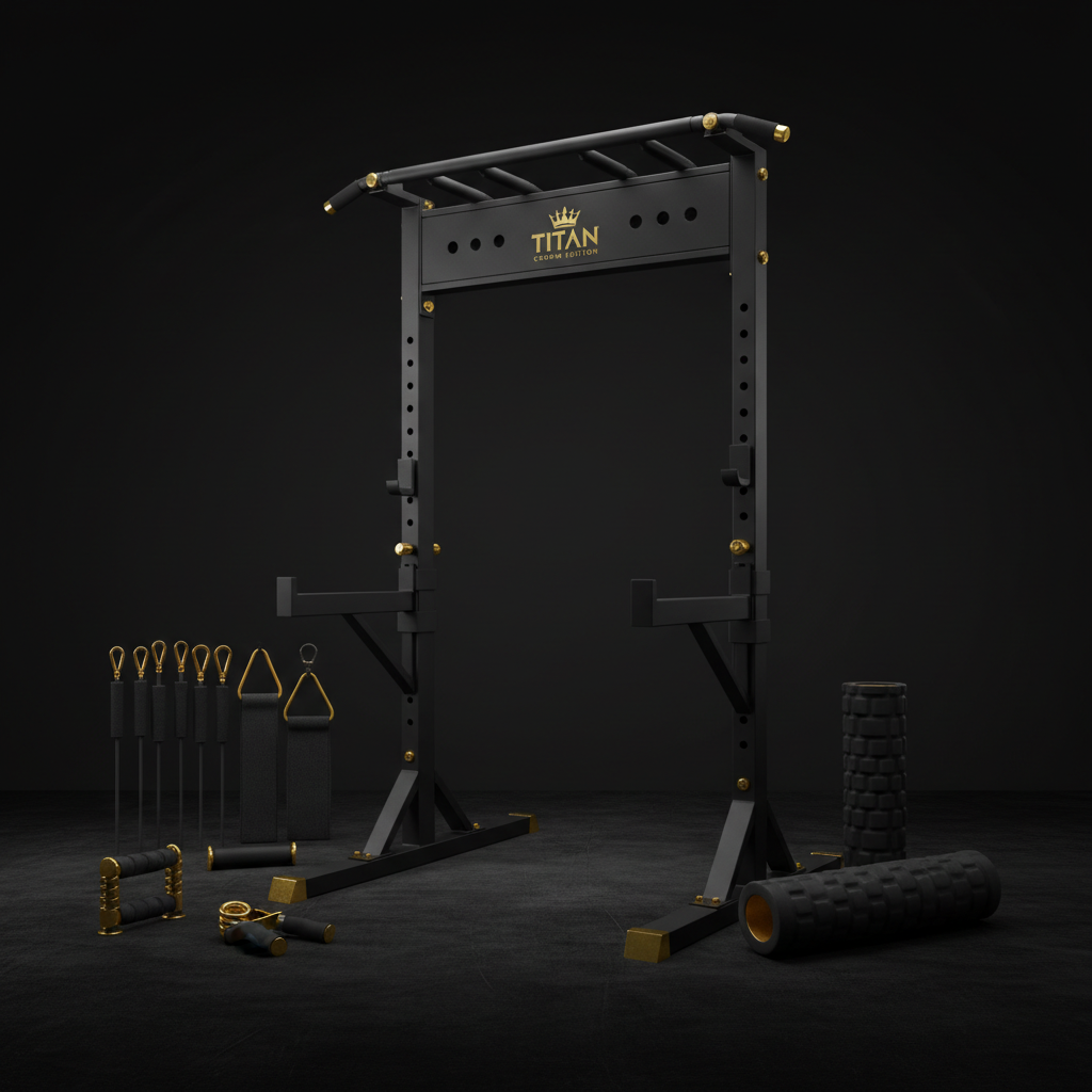 TITAN All-In-One Pull Day Back & Bicep Home Gym Kit — Crown Edition