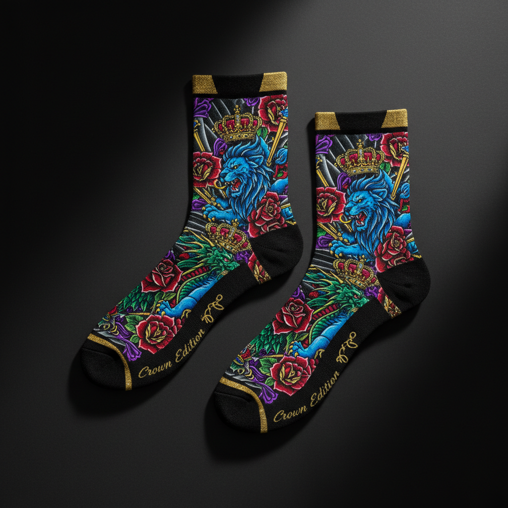 TITAN Crown Edition Tattoo Art Cycling Socks