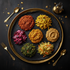 TITAN Ethiopian Vegetarian Beyaynetu Platter Lunch — Weekly & Monthly Plan