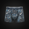 TITAN Crown Edition Men's Apex Shark Boxer Briefs — Steel Blue & Silver