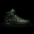 TITAN Streetwear Sneaker — Serpent Tattoo Forest Green Crown Edition