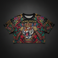 TITAN Men's Crop Tee - Tiger Samurai Crown Edition Design