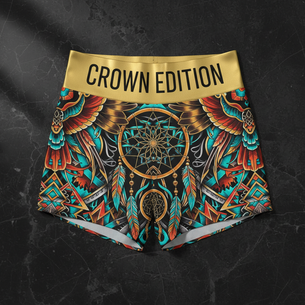 TITAN Crown Edition Tattoo Art Thunderbird Shorts Women's Athletic Bottoms