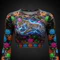 TITAN Women’s Neon Jaguar Lotus Storm Long Sleeve Crop — Itzamna Edition