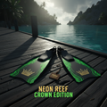 TITAN Off-Grid Swim Fins Neon Reef SWAG Edition