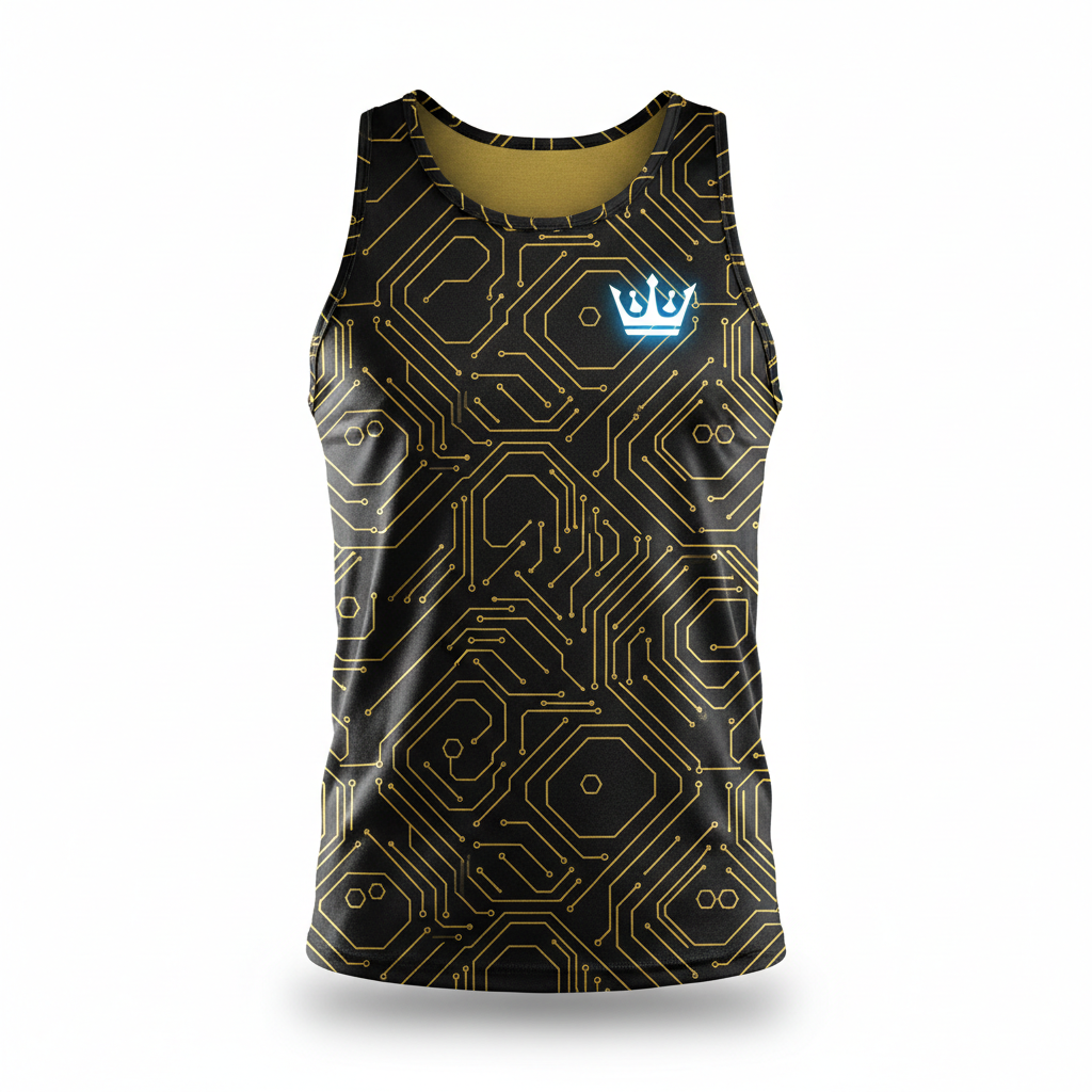 TITAN Cyber Gold Tank Top — Crown SWAG Edition