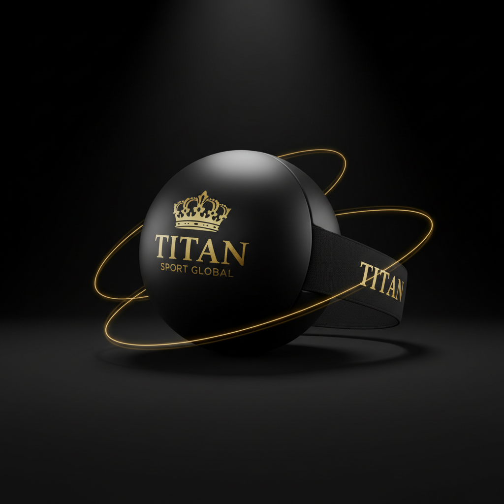 TITAN Boxing Reflex Ball Crown Edition — matte black with gold crown logo