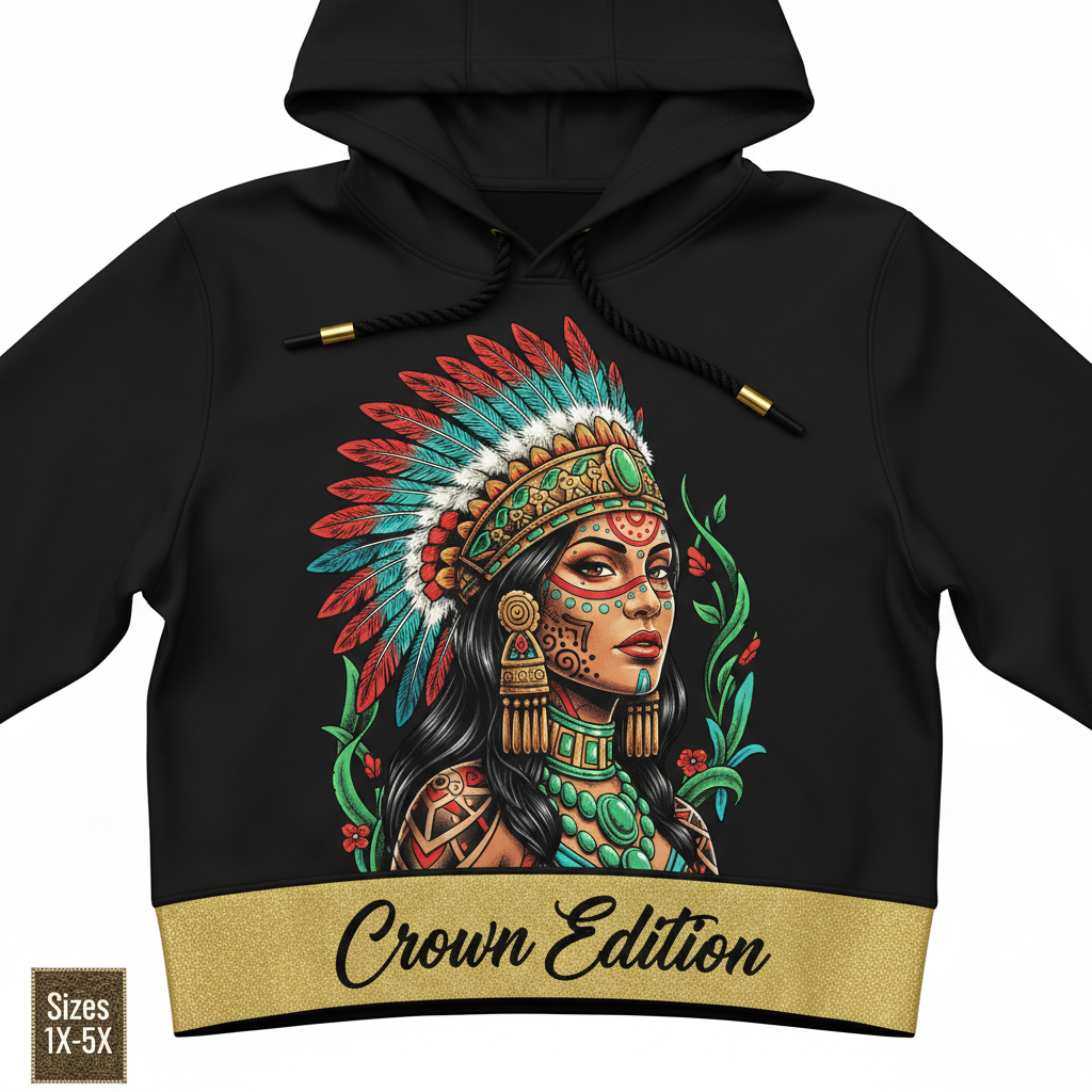 TITAN Plus Women's Aztec Jade Warrior Hoodie — Inclusive Crown Edition