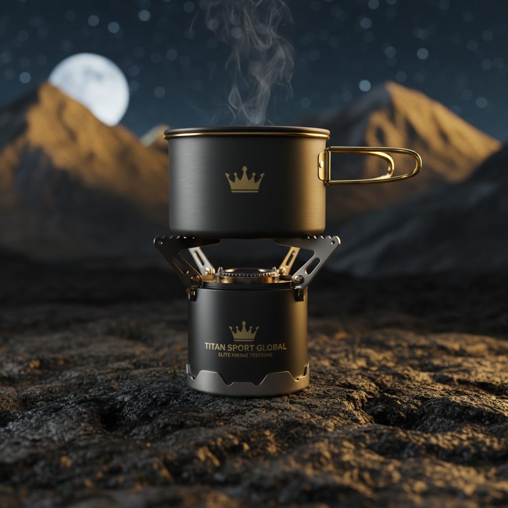 TITAN Summit Titanium Camp Stove Set Crown Edition